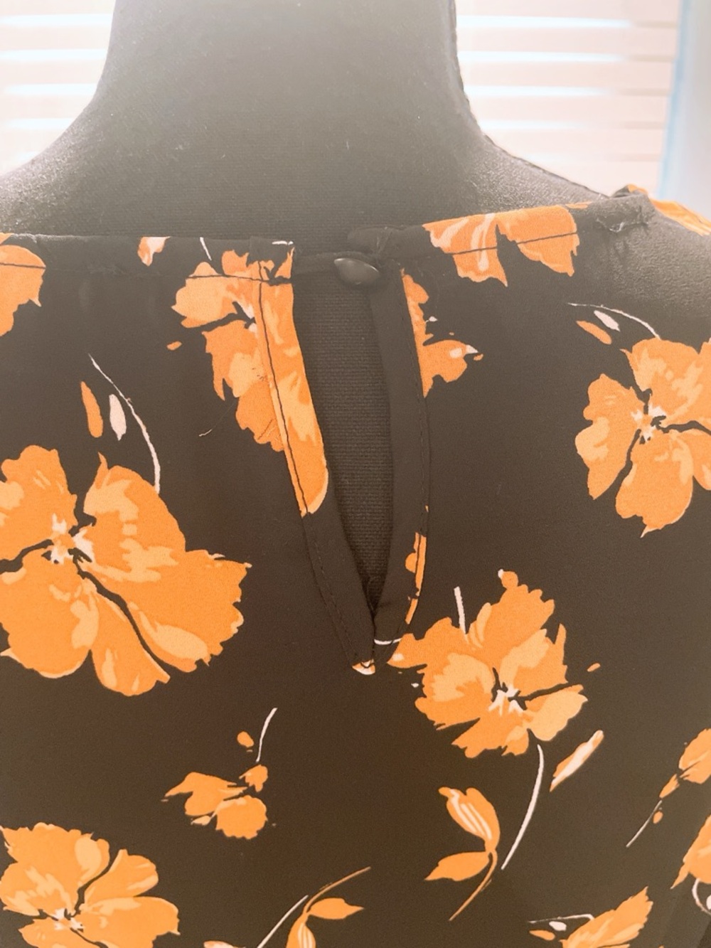 Mittoshop Orange and Black Floral Mini Dress Size M - Picture 8 of 10